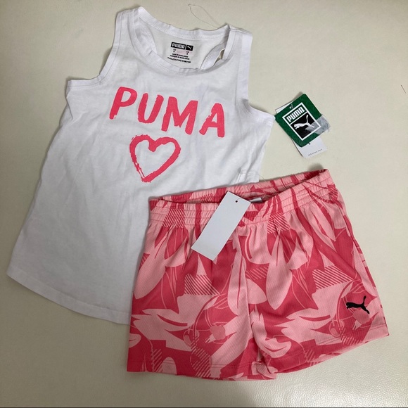 Puma Other - Puma cute sleeveless pink shorts set